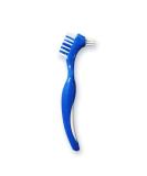 Denture Brush Hard Double Bristle - Blue | Effective Cleaning for False Teeth - Buy Online on GoSupps.com