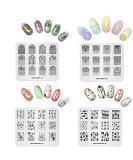 KADS 3D DIY Nail Art Stamp Plate Christmas Snowflakes Snowmen Flower Decoration - Set of 4 (C2) - Buy Online on GoSupps.com