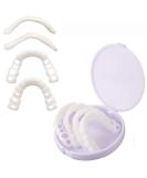 Flipped Warm Veneers Teeth Set - Temporary Artificial False Teeth for Men & Women - Easy Plug-In Top & Bottom 2 Pairs - Buy Online on GoSupps.com