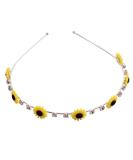 Teensery Sunflower Headband Set - Metal Flower Rhinestone Hair Hoop for Women and Girls - Buy Online on GoSupps.com