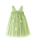 PythJooh Baby Girl Tulle Dress | Sleeveless Butterfly Wings Tutu Princess Dress for Toddler | 12-18 Months | Daisy Stars Sundress | Green - Buy Online on GoSupps.com