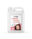 Nimble Non-Bio Laundry Washing Liquid Detergent Concentrated 5L | Plant-based washing liquid | Vegan Friendly Allergen Free laundry detergent made for sensitive skin | 225 WASHES 5 Litre - Buy Online on GoSupps.com