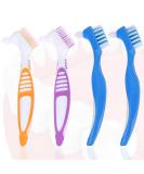 4-Piece Denture Brush Set | Double Head & Precision Tip | Best Cleaning Brushes for Prostheses Retainers & Aligners - Buy Online on GoSupps.com