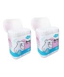 400 Organic Cotton Baby Safety Swabs - Large Tip 2 Packs for Newborns & Children | Gentle & Safe Ear Cleaning - Buy Online on GoSupps.com