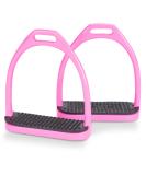 Equinate Stirrups Midway 12cm Pink - Anti-Slip Rubber Tread for Adults & Children - Set of 2 - International Shipping - Buy Online on GoSupps.com