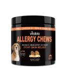 VITABIA Dog Allergy Chews with Salmon Oil & Probiotics - Itchy Skin Relief for Dogs (120 Soft Chews) - Buy Online on GoSupps.com