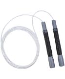 EliteSRS Fit Plus Pro Freestyle PVC Jump Rope for Tricks - 8ft Unbreakable Handles - Non-Slip Grip Tape - Silver/White - Buy Online on GoSupps.com