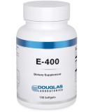 Douglas Laboratories E-400 Vitamin E Capsules - Antioxidant Protection & Cardiovascular Support - 100 ct Standard Packaging - Buy Online on GoSupps.com