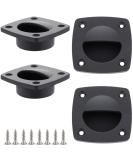 VTurboWay 4 Pcs Nylon Square Flush Pull Handle - Marine Boat Yacht Cabin Accessories - Black - Buy Online on GoSupps.com