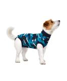 Suitical Recovery Suit for Dogs XS - Blue Camouflage | Extra Small Dog Recovery Outfit - Buy Online on GoSupps.com