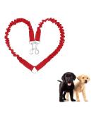 JVHLOV Double Dog Leash for 2 Dogs - 360 Rotatable Adjustable & Durable for Small Medium & Large Dogs - Red - Buy Online on GoSupps.com