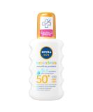 Nivea Kids Protect and Sensitive Sun Spray with SPF 50+  Very High - 200 ml - Buy Online on GoSupps.com