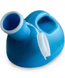 2000ml Portable Male Urinal - Large Plastic Pee Holder for Men - Ideal for Hospital, Incontinence, Elderly - Travel, Driving, Camping - Blue - Buy Online on GoSupps.com