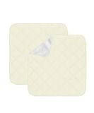 Ruiqas Waterproof Reusable Seat Cushion for Seniors | 2-Piece Washable Incontinence Stool Cushion (22x21) - Beige Sub-Pad Protection - Buy Online on GoSupps.com