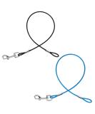 2 Pack Chew Proof Dog Leash Extension Metal Cable Lead Non-Tangle Connect Leash for Any Leash Heavy Duty Dog Leash Extender for Collar & Harness (Black+Blue) - Buy Online on GoSupps.com