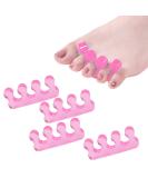 ZaxSota Pedicure Toe Separators - Washable Toe Spacers for Nail Polish, Orthopedic Bunion Relief - 2 Pairs Pink - Buy Online on GoSupps.com