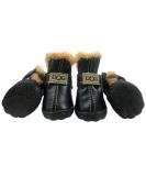 WINSOON Dog Australia Boots Pet Antiskid Shoes Winter Warm Skidproof Sneakers Paw Protectors 4-pcs Set Black Size 7 - Buy Online on GoSupps.com