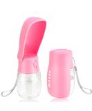 JOPHEK 300ml portable pet drinking bottle 180 foldable dog cat pets leakproof water bottle dogs cats bottle with activated carbon filter for walking every day travel camping pink 300ml - Buy Online on GoSupps.com