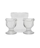 ChillEyes Transparent Glass Eye Wash Cup - Set of 2 | Eco-Friendly & Non-Reactive Eye Rinse Solution - Buy Online on GoSupps.com