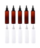Minkissy Pack of 10 250 ml Hair Colour Bottle Applicator Hair Squeeze Bottles Shampoo Container with Twist Top Cap Pet Refillable Bottles for Hair Colour Painting (Transparent) - Buy Online on GoSupps.com