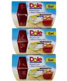 Dole Gel Bowls Mixed Fruit in Black Cherry Gel 4 oz 3 pk - Delicious Fruit Snack - Buy Online on GoSupps.com