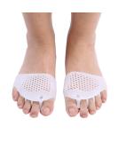 Silicone Toe Separators 1 Pair - Bunion Straightener & Toe Protector for Men & Women (White) - Buy Online on GoSupps.com