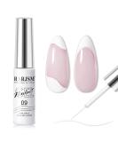 RARJSM Gel Liner Nail Art Polish - White Soak-off Curing 8ml + Thin Brush - DIY French Manicure Design - Buy Online on GoSupps.com