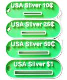 USA Silver Coin Tester (Morgan  Peace  Franklin  Kennedy  Liberty  Washington  Roosevelt  Mercury  Dollar  Half Dollar  Quarter  Dime) - Buy Online on GoSupps.com