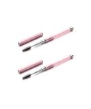 JOSALINAS 2PCS Mascara Brushes Eyebrow Eyelash Brushes Mascara Wands Applicators Eye Brushes Portable Cosmetic Brushes with Cap for Travel, Pink - Buy Online on GoSupps.com