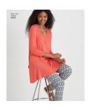 New Look Patterns Misses' Knit Tunics with Leggings Size A (XS-S-M-L-XL) 6439 - Buy Online on GoSupps.com