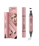 Jumbo Volume Liquid Eyeliner Stamp and Liquid Liner - 2 in 1 Black Waterproof Winged Cat Eye Makeup Tool - Buy Online on GoSupps.com