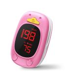 Child Pulse Oximeter for Kids | Fingertip Oxygen Meter with Battery & Lanyard - Pink - Buy Online on GoSupps.com
