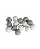 Rayher 14869570 Silicone Beads - Grey Tones 15mm Pack of 14 - Perfect for DIY Accessories - Buy Online on GoSupps.com