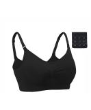 Dreamburn Maternity Nursing Bra | Seamless Wireless Comfort | Breastfeeding Bras XXL | Black | 4 Rows Hook Adjust | Removable Spill Prevention Pads - Buy Online on GoSupps.com