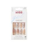 KISS Gel Fantasy Ready-to-Wear Press-On / Glue-On Gel Nails, Style “Hard To Forget”, Long Length Gel Nail Kit with 24 Mega Adhesive Tabs, Pink Gel Glue, Manicure Stick, Mini File, and 28 Fake Nails - Buy Online on GoSupps.com