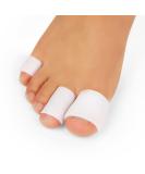 Kimihome Silicone Toe Tube Pads - 16 PCS Toe Sleeve Cushions for Corns, Blisters, and Calluses - Large, Medium, Small Sizes - White - Buy Online on GoSupps.com