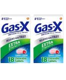Gas-X Extra Strength Chewable Gas Relief Tablets - Simethicone 125 mg Cherry Flavor 36 Count Pack | Fast International Shipping - Buy Online on GoSupps.com