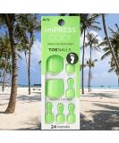 Impress Kiss Bright Neon Green Press-On Pedicure Toe Nails - IMT503X - Buy Online on GoSupps.com