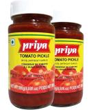 Priya Tomato Pickle | Traditional Pickle | Indian Origin | Delicious with Poppadums | Spicy & Sour | 300G (Pack of 2) - Buy Online on GoSupps.com
