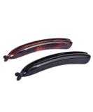 Parcelona French Small 3    Celluloid Set of 2 French Banana Hair Clip Flexible Ponytail Holder Fashion Durable Styling Paris Hair Accessories for Women  Made in France (Tortoise Shell-Black) - Buy Online on GoSupps.com