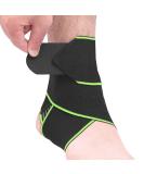 Adjustable Ankle Support Brace - Breathable Nylon Super Elastic & Comfortable - One Size Fits All - Ideal for Sports (Green - Buy Online on GoSupps.com