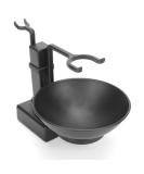 Premium Shaving Stand & Bowl Set - Men's Gift Razor & Brush Holder - Black Soap Shell Shaving Accessories - Buy Online on GoSupps.com