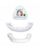 Flipped Warm Veneers Teeth Set - Top & Bottom Provisional Dentures for Men & Women | 2 Pairs - Buy Online on GoSupps.com