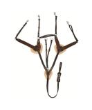 Buy HKM Brown Lambskin Lined Breastplate with Martingale - Top Quality Equestrian Gear for International Shipping - Buy Online on GoSupps.com