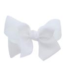 White 5.5 Inch Grosgrain Hair Bow Clip For Woman And Girls - Buy Online on GoSupps.com