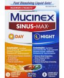 Mucinex Sinus-Max Max Strength Day & Night Liquid Gels - 24ct | Relieves Sinus Pressure, Congestion, Headaches & Runny Nose | Controls Cough & Loosens Mucus - Buy Online on GoSupps.com