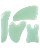 Airogym Guasha Massage Tool Set - Natural Stone Gua Sha Board for Acupuncture & Physical Therapy - 4PCS Green Guasha Stone Scraping Massage Kits for SPA - Muscle Knots & Lymphatic Drainage - Buy Online on GoSupps.com