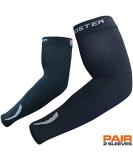 Meister HEX Graduated Compression Arm Sleeves - Black X-Large for Basketball Football & All Sports - International Shipping Available - Buy Online on GoSupps.com