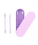 Silicone Cotton Swabs - Reusable Q-Tips for Gentle Cleaning | BPA-Free Washable Mini Swabs in Purple for Kids & Adults - Buy Online on GoSupps.com