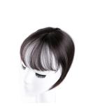 Buy Mini Clip-In Hairpiece with Straight Bangs - Black/Brown | Instant Hair Transformation - Buy Online on GoSupps.com